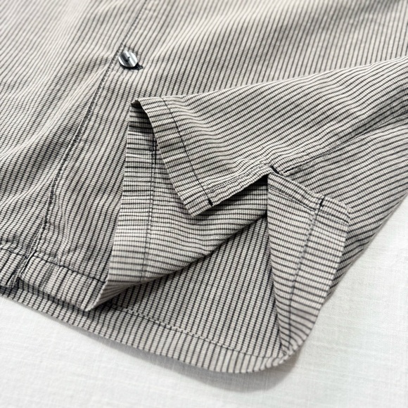 Calvin Klein Men’s Gray Striped Button-Up Lightweight Shirt Jacket Size L - Picture 6 of 9